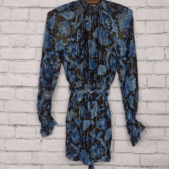 HEMANT AND NANDITA X REVOLVE Nitara Romper in Blue Floral - Picture 5 of 5